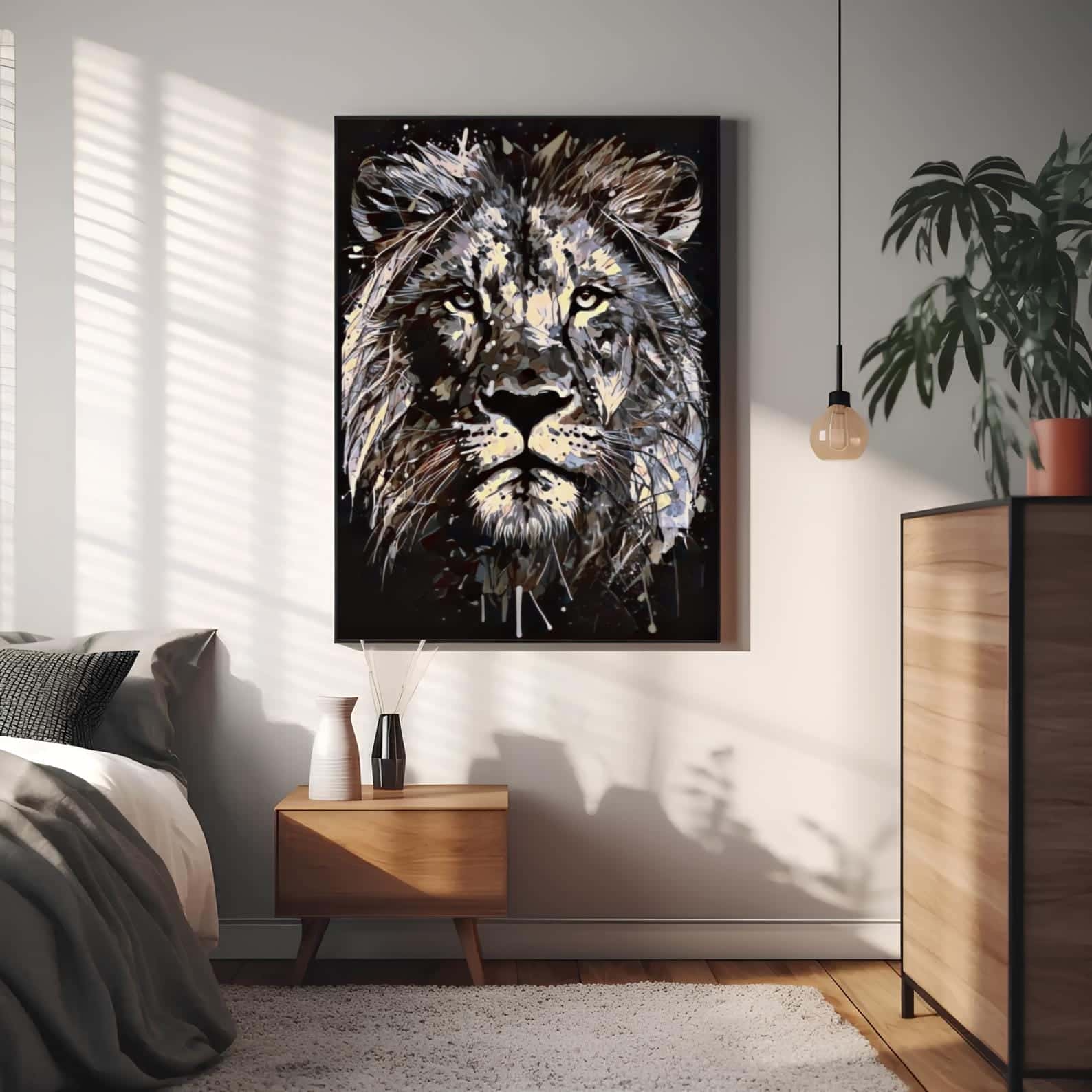 Lion | Wildlife Artwork | Nature Wall Art | A2 at XILEF Art